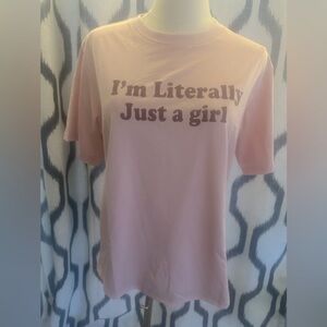 Girls 14/16 Pink Graphic T-Shirt NWT
